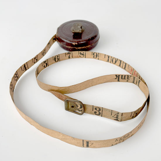 Early 20th Century 25 Foot Leather Cased Tape Measure