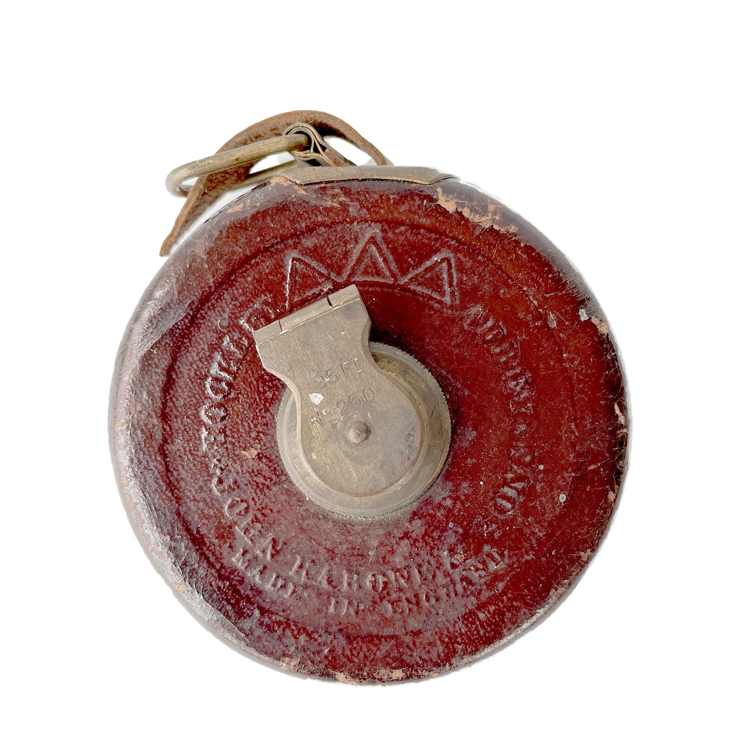 Early 20th Century 25 Foot Leather Cased Tape Measure