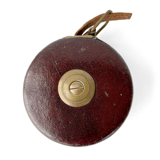 Early 20th Century 25 Foot Leather Cased Tape Measure