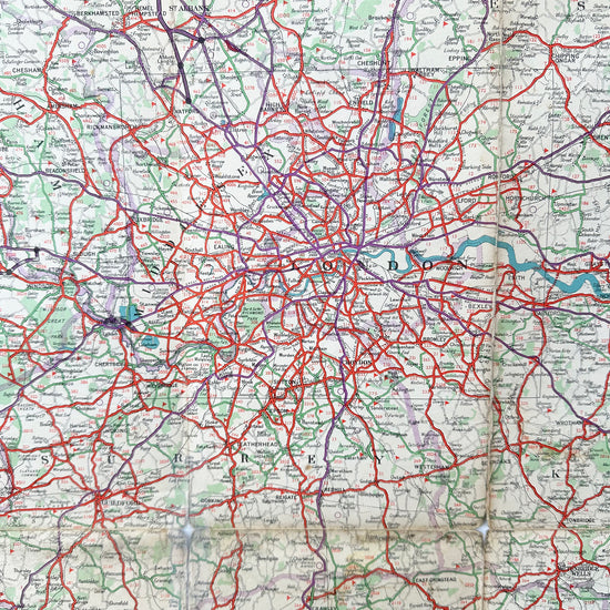 Large ‘Daily Mail’ Map of London & the South-East of England