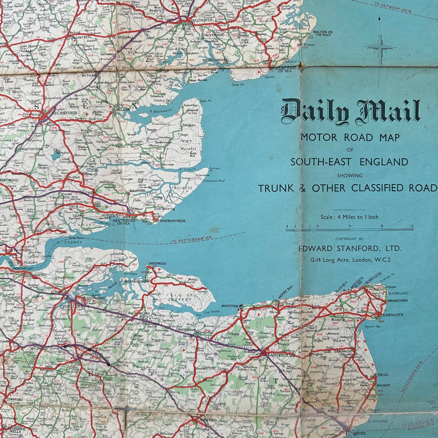 Large ‘Daily Mail’ Map of London & the South-East of England – Sukie