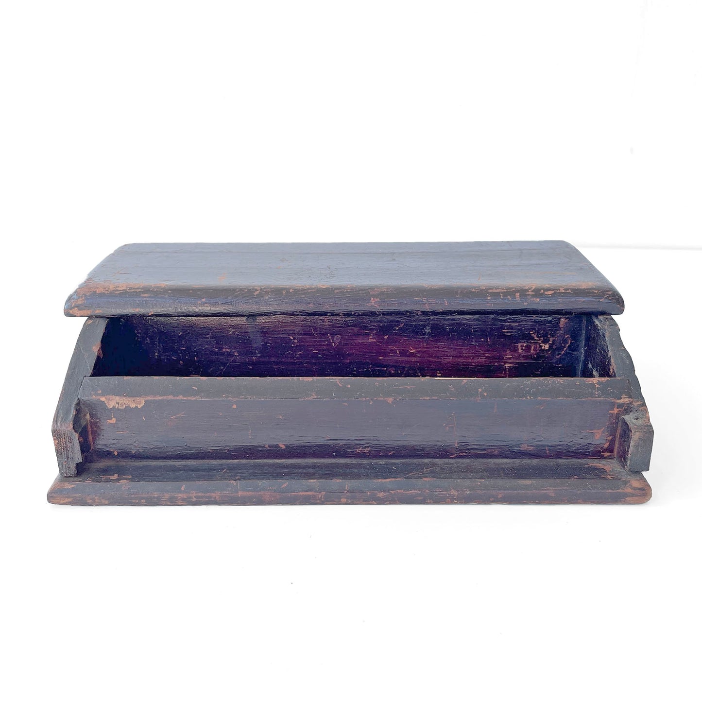 19th Century Painted Wooden Inkwell/Pen Rest