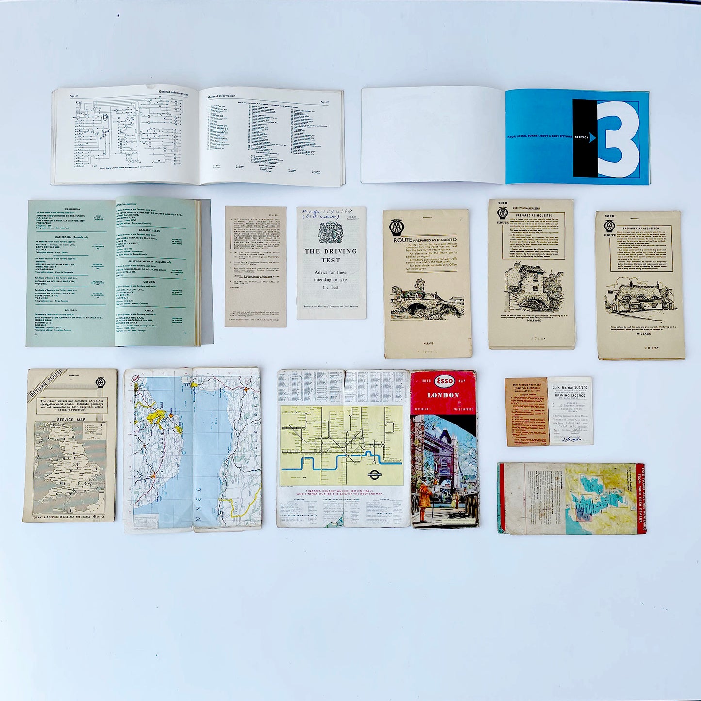 1960/70s Motoring Ephemera Pack – Option 1