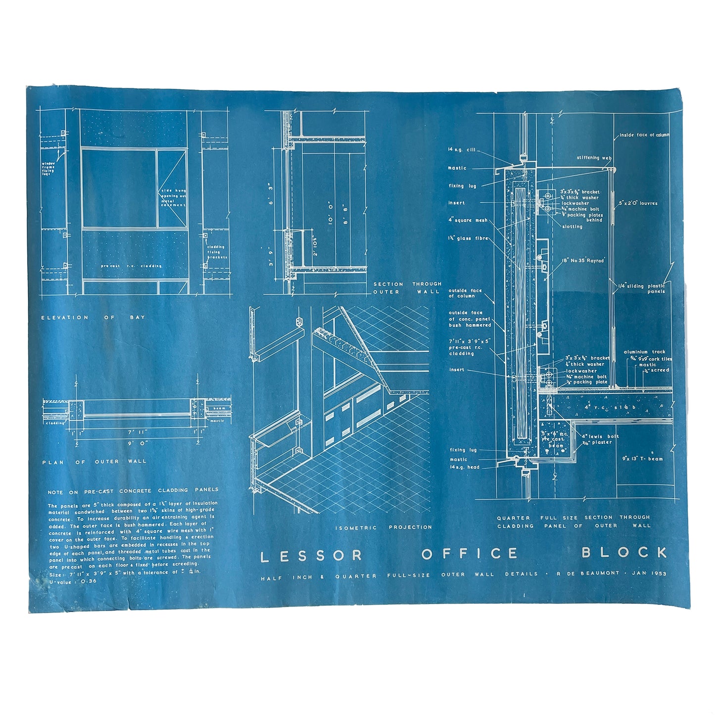 Set of 1952/53 Architectural Plans – Office Building