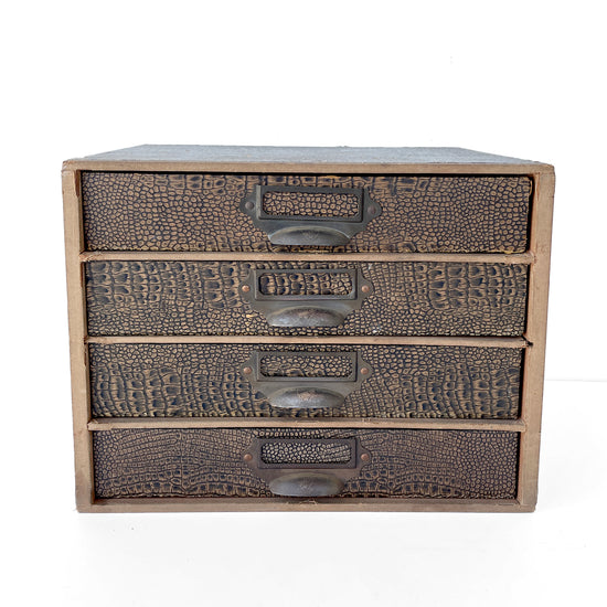 Classic 1940’s Mock Croc Desktop Drawers