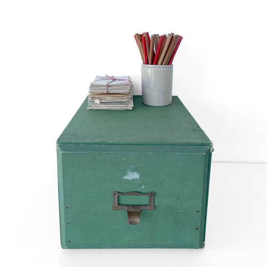 Lovely Vintage Green Filing Drawer