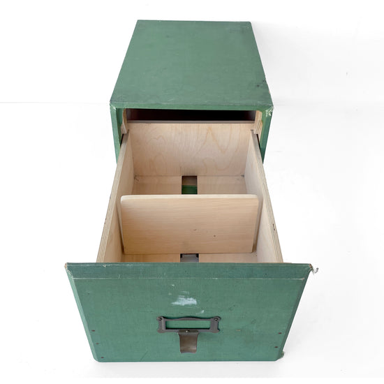 Lovely Vintage Green Filing Drawer