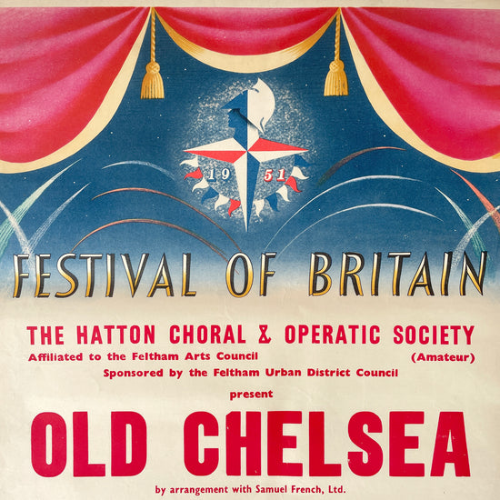 Rare & Stunning 1951 Festival of Britain ‘Old Chelsea’ Poster