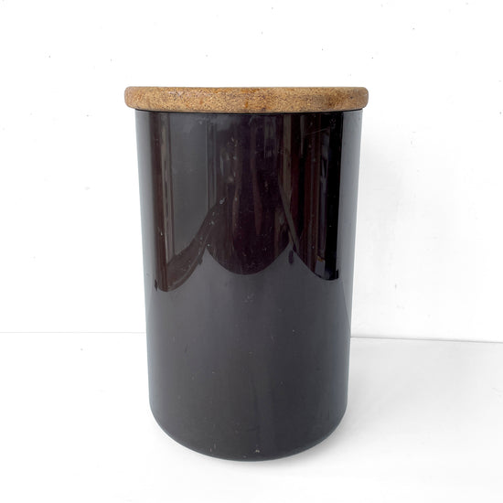 Classic 1970’s Brown Plastic and Cork Bin/Stool